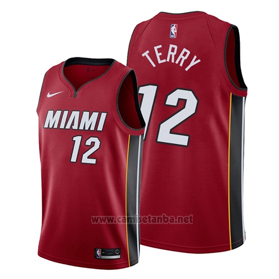 Camiseta Miami Heat Emanuel Terry #12 Statement Rojo